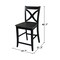 International Concepts Cosmo Counter Height Stool, 24" Seat Height, Coal S75-142 - alternate 2